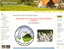 Tablet Screenshot of biohof-krainer.at